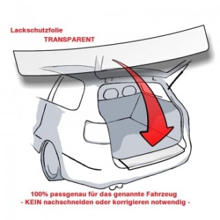 Lackschutzfolie Ladekantenschutz für Audi A3 3-türer ab 2012 bis heute (Transparent)