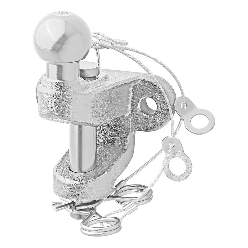 Anhängerkupplung zweifach Ø50mm 3.500kg Kugelkopf PKW, Pickup silber ...