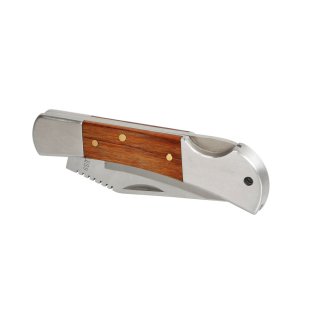 Taschenmesser mit Holzgriff, Klinge aus Edelstahl