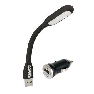 Flexible LED-Lampe COB + USB-Ladegerät 12/24V