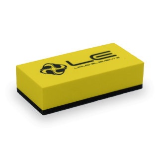 Applikator Block gelb mit Logo 8x4x2cm