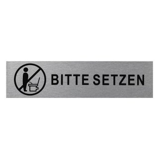 Aluminium Türschild  "BITTE SETZEN"