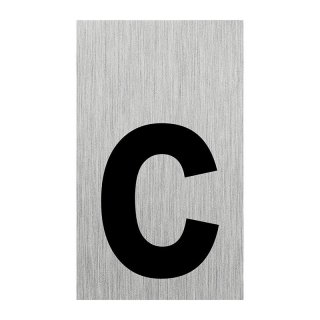 Plaque de porte en aluminium lettre "C